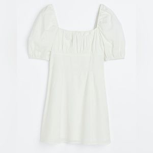 White Puff Sleeve Dress